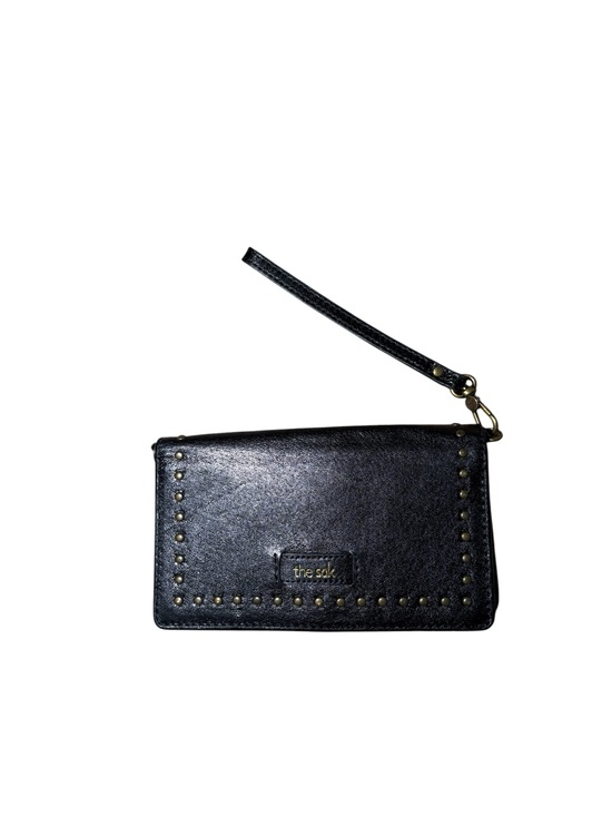 The Sak Handbags - The Sak Black Leather Gold Studded Convertible Wristlet Wallet